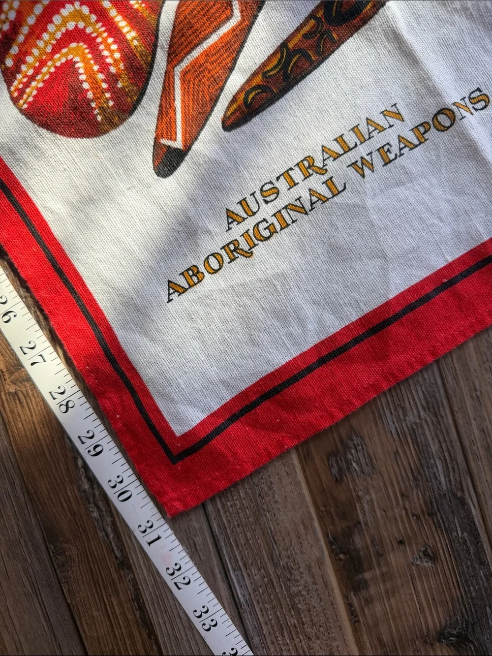 Vintage MCM Australia Linen Tea Towel Color Fast